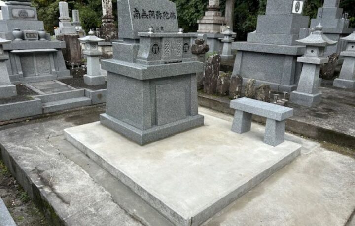 洋型墓石へのリフォーム工事～建立～